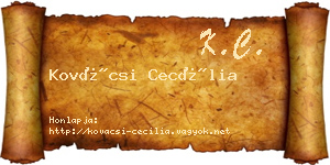 Kovácsi Cecília névjegykártya