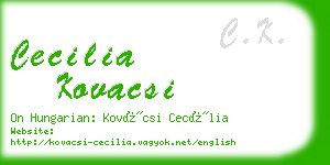 cecilia kovacsi business card